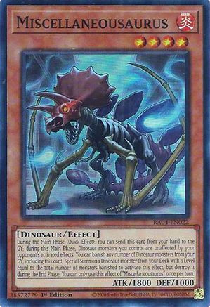 Miscellaneousaurus (Super Rare) (RA04-EN022) - Quarter Century Stampede 1st Edition