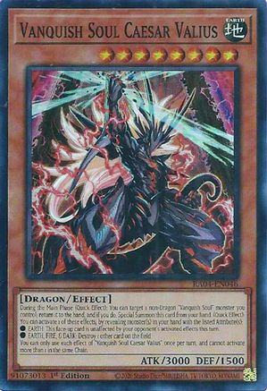 Vanquish Soul Caesar Valius (Super Rare) (RA04-EN046) - Quarter Century Stampede 1st Edition