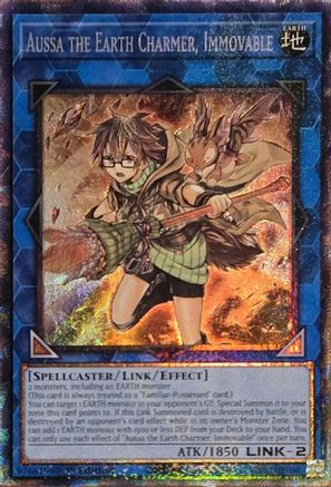 Aussa the Earth Charmer, Immovable (Prismatic Collector's Rare) (RA04-EN078) - Quarter Century Stampede 1st Edition