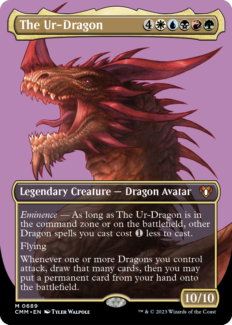The Ur-Dragon (Borderless) (CMM-689) [Commander Masters] Foil