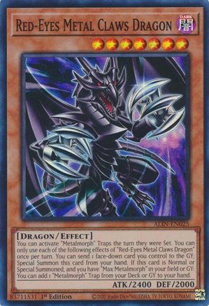 Red-Eyes Metal Claws Dragon (Super Rare) (ALIN-EN025) - Alliance Insight 1st Edition