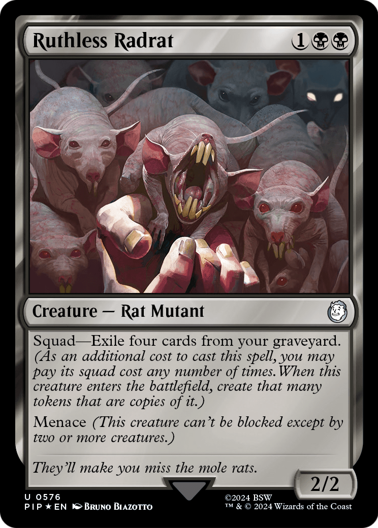 Ruthless Radrat (Surge Foil) (PIP-576) [Fallout] Foil