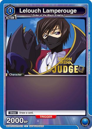 Lelouch Lamperouge (Judge Pack) (UEPR/CGH-2-012) - Union Arena Promotion Cards Foil