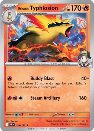 Ethan's Typhlosion (034/182) [SV10 Destined Rivals] Reverse Holofoil - Rare