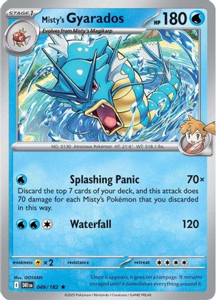 Misty's Gyarados (049/182) [SV10 Destined Rivals] Reverse Holofoil - Rare