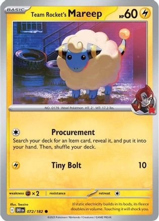 Team Rocket's Mareep (072/182) [SV10 Destined Rivals] - Common