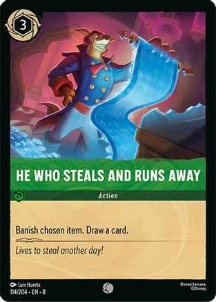 He Who Steals And Runs Away (114/204) - Reign of Jafar Cold Foil