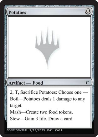 Potatoes [Un-Known Event Playtest Cards]