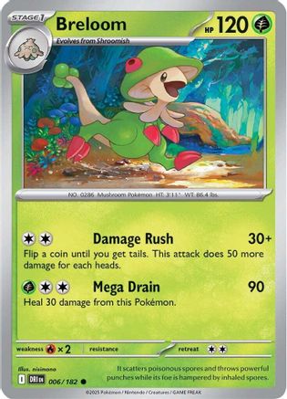 Breloom (006/182) [SV10 Destined Rivals] Reverse Holofoil - Common