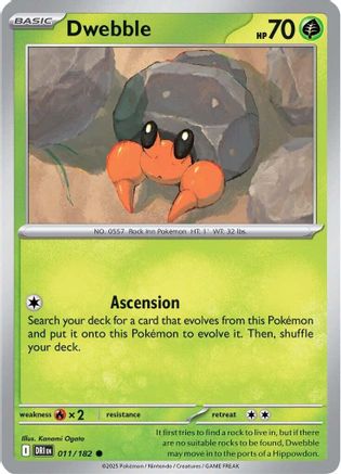 Dwebble (011/182) [SV10 Destined Rivals] Reverse Holofoil - Common