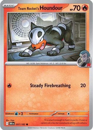 Team Rocket's Houndour (037/182) [SV10 Destined Rivals] - Common