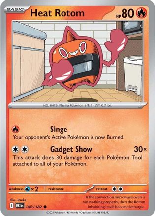 Heat Rotom (043/182) [SV10 Destined Rivals] Reverse Holofoil - Common