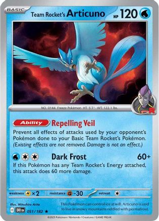 Team Rocket's Articuno (051/182) [SV10 Destined Rivals] Reverse Holofoil - Rare