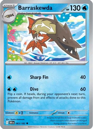 Barraskewda (063/182) [SV10 Destined Rivals] Reverse Holofoil - Uncommon