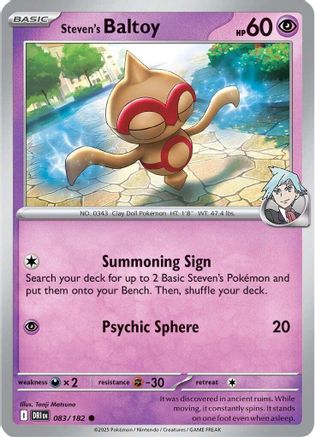 Steven's Baltoy (083/182) [SV10 Destined Rivals] - Common