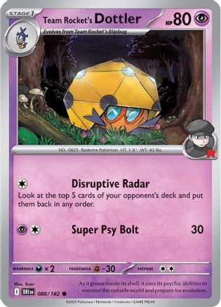 Team Rocket's Dottler (088/182) [SV10 Destined Rivals] - Common