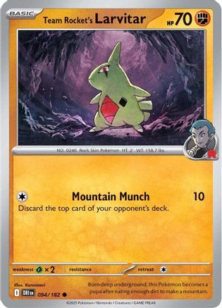 Team Rocket's Larvitar (094/182) [SV10 Destined Rivals] - Common