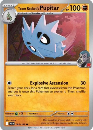 Team Rocket's Pupitar (095/182) [SV10 Destined Rivals] - Common