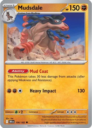 Mudsdale (108/182) [SV10 Destined Rivals] Reverse Holofoil - Uncommon