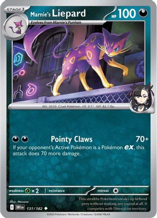 Marnie's Liepard (131/182) [SV10 Destined Rivals] Reverse Holofoil - Uncommon