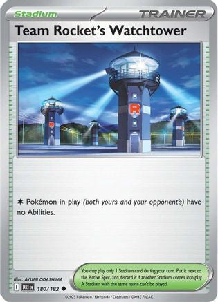 Team Rocket's Watchtower (180/182) [SV10 Destined Rivals] Reverse Holofoil - Uncommon