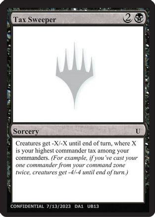 Tax Sweeper [Un-Known Event Playtest Cards]