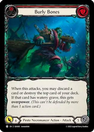 Burly Bones (Red) (SEA065) - High Seas Rainbow Foil