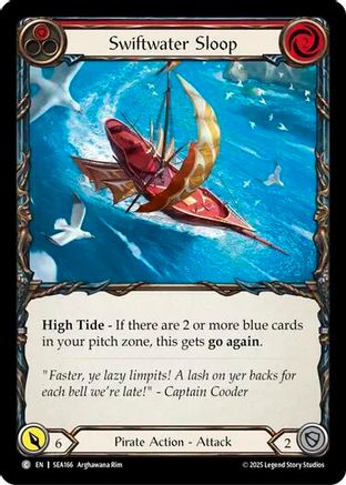 Swiftwater Sloop (Red) (SEA166) - High Seas Rainbow Foil