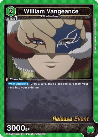 William Vangeance (UEPR/BCV-1-054) - UE08BT Black Clover Release Event Cards