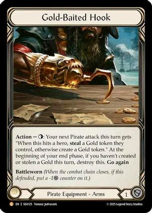 Gold-Baited Hook (Treasure) (SEA125) - High Seas Cold Foil