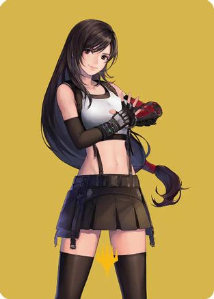 Tifa, Martial Artist Art Card (Gold-Stamped Planeswalker Symbol) (AAFIN-052) [Art Series: FINAL FANTASY]