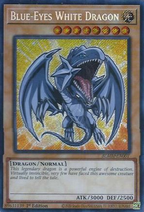 Blue-Eyes White Dragon (Secret Rare) (BLMM-EN001) - Battles of Legend: Monster Mayhem 1st Edition