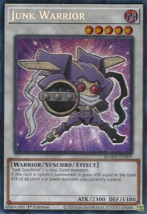 Junk Warrior (Secret Rare) (BLMM-EN009) - Battles of Legend: Monster Mayhem 1st Edition