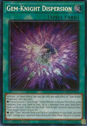 Gem-Knight Dispersion (Secret Rare) (BLMM-EN023) - Battles of Legend: Monster Mayhem 1st Edition
