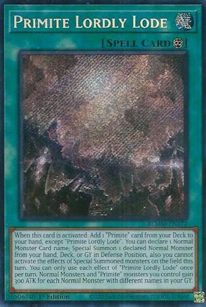 Primite Lordly Lode (Secret Rare) (BLMM-EN172) - Battles of Legend: Monster Mayhem 1st Edition