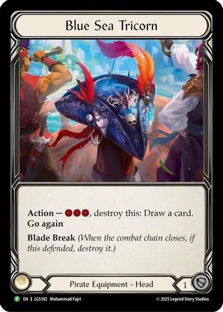 Blue Sea Tricorn (LGS392) (LGS392) - Flesh and Blood: Promo Cards Cold Foil