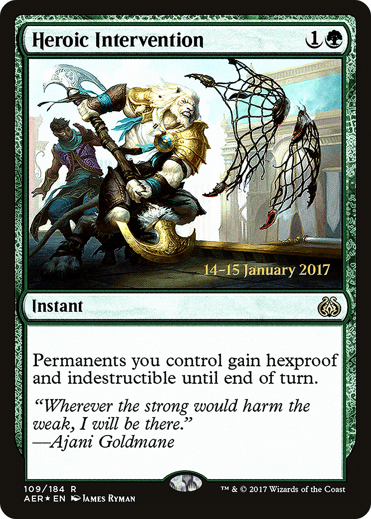 Heroic Intervention (AER) (PRE-109) [Aether Revolt Promos] Foil