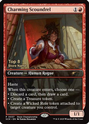 Charming Scoundrel (Top 8) (GAME-037) [Game Day & Store Championship Promos]