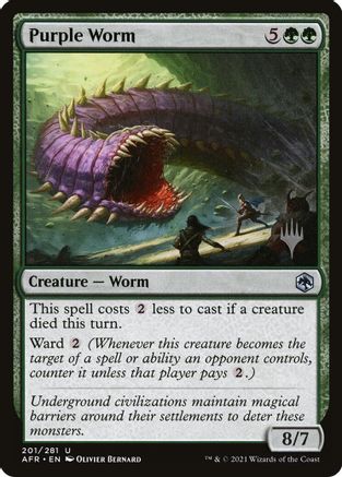 Purple Worm (PPTDM-201) [Promo Pack: Tarkir: Dragonstorm] Foil