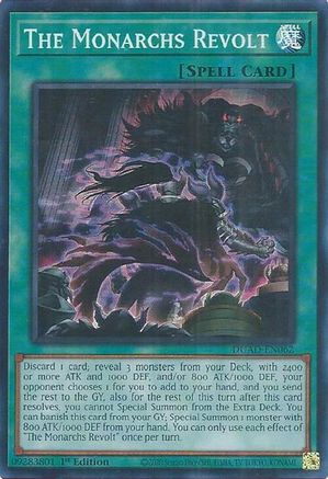 The Monarchs Revolt (Super Rare) (DUAD-EN062) - Duelist's Advance 1st Edition