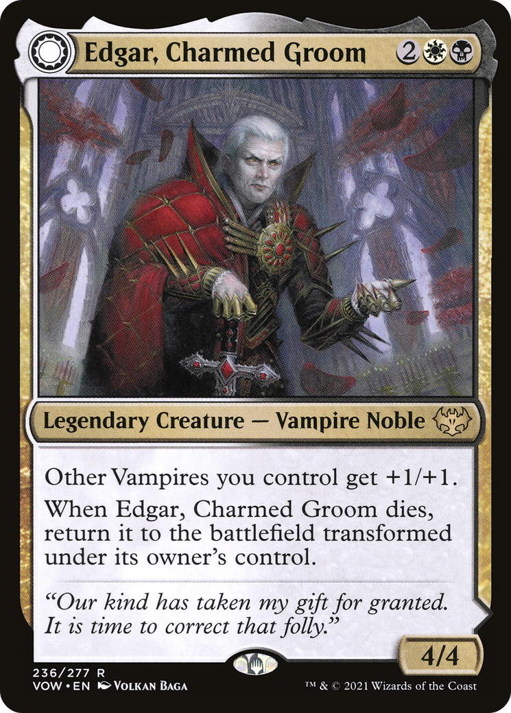 Edgar, Charmed Groom (VOW-236) [Innistrad: Crimson Vow] Foil