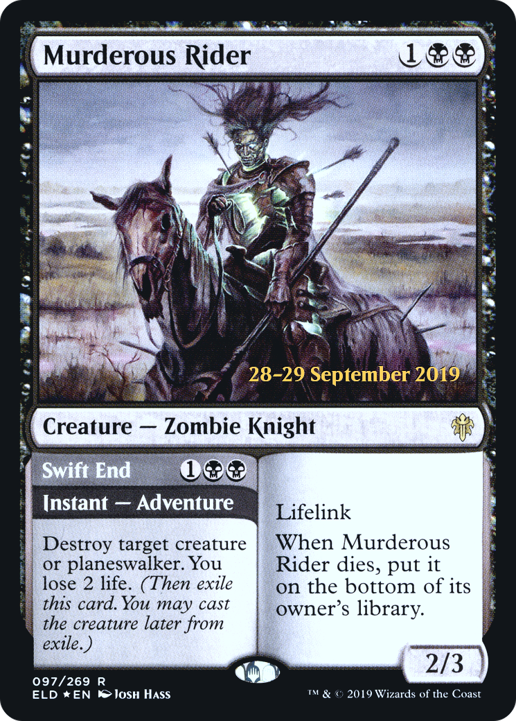 Murderous Rider (PRE-097) [Throne of Eldraine Promos] Foil