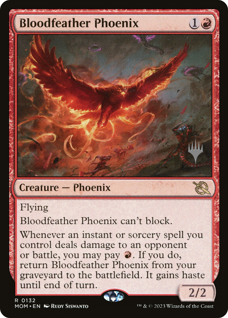 Bloodfeather Phoenix (PPMOM-132) [Promo Pack: March of the Machine Promos]