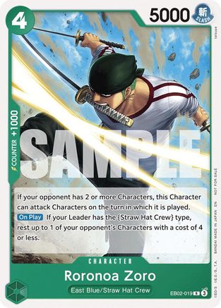 Roronoa Zoro (Tournament Pack 2025 Vol. 3) (EB02-019) - One Piece Promotion Cards