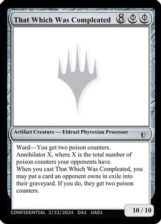 That Which Was Compleated [Un-Known Event Playtest Cards]