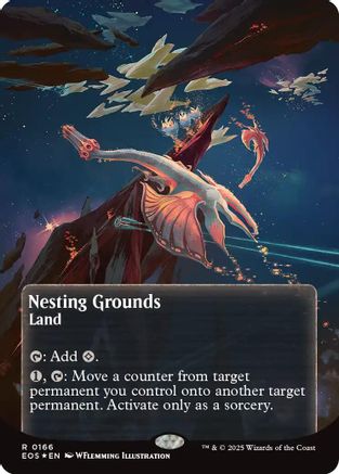 Nesting Grounds (EOS-166) (Borderless) (Galaxy Foil) [Edge of Eternities: Stellar Sights] Foil
