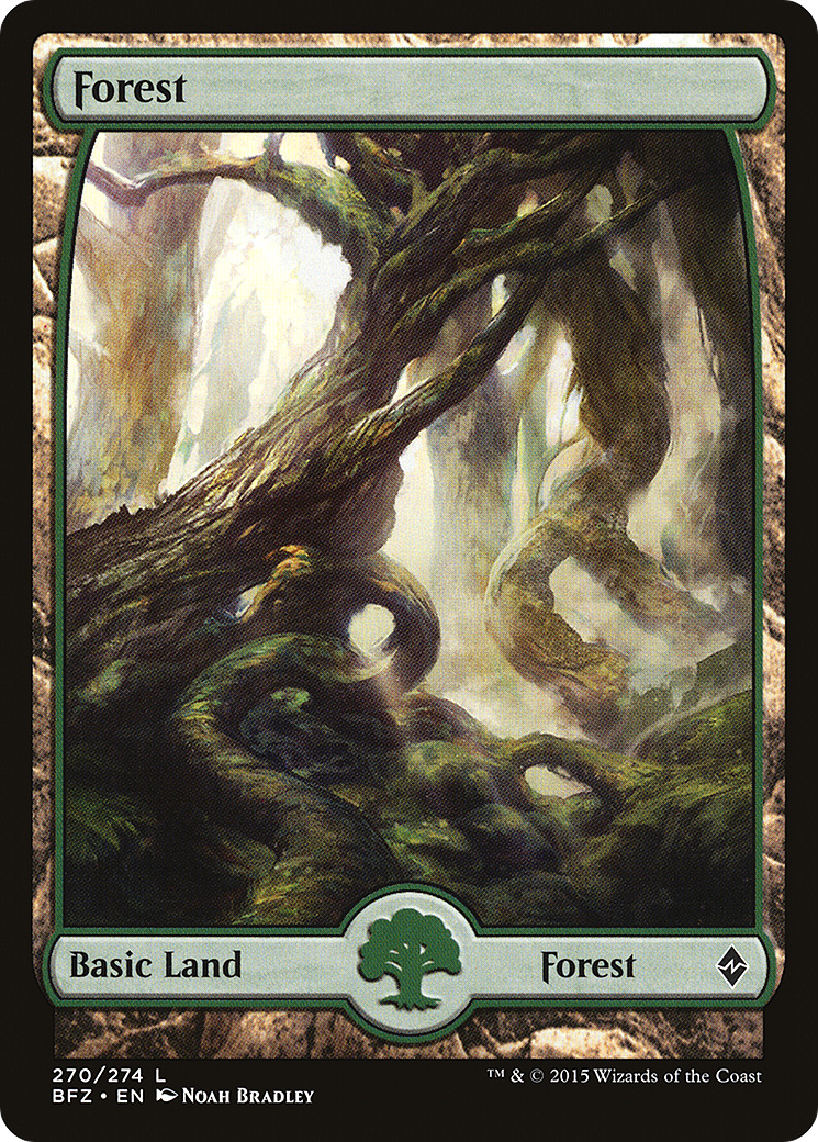 Forest (270) - Full Art (BFZ-270) [Battle for Zendikar] Foil