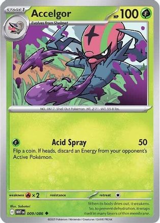 Accelgor (009/086) [SV White Flare] Reverse Holofoil - Uncommon