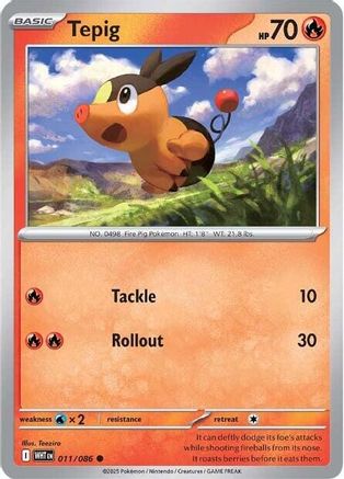 Tepig (011/086) [SV White Flare] Holofoil - Common