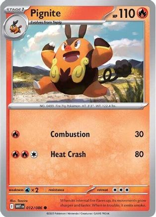 Pignite (012/086) [SV White Flare] - Common